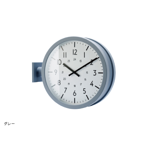 新品未使用 両面時計 インターフォルム アントス 掛け時計 置き時計